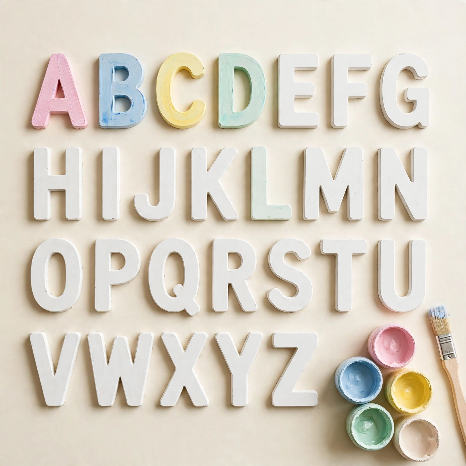 Alphabet Initial Kit — paint-your-own kit, handmade in Surrey, BC Alphabet Initial Kit — Jojopo, handmade in Surrey, BC