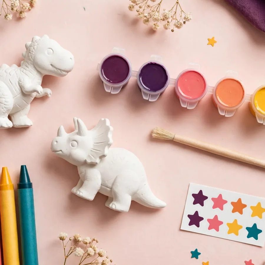 Dino World — paint-your-own kit, handmade in Surrey, BC Dino World — Jojopo, handmade in Surrey, BC