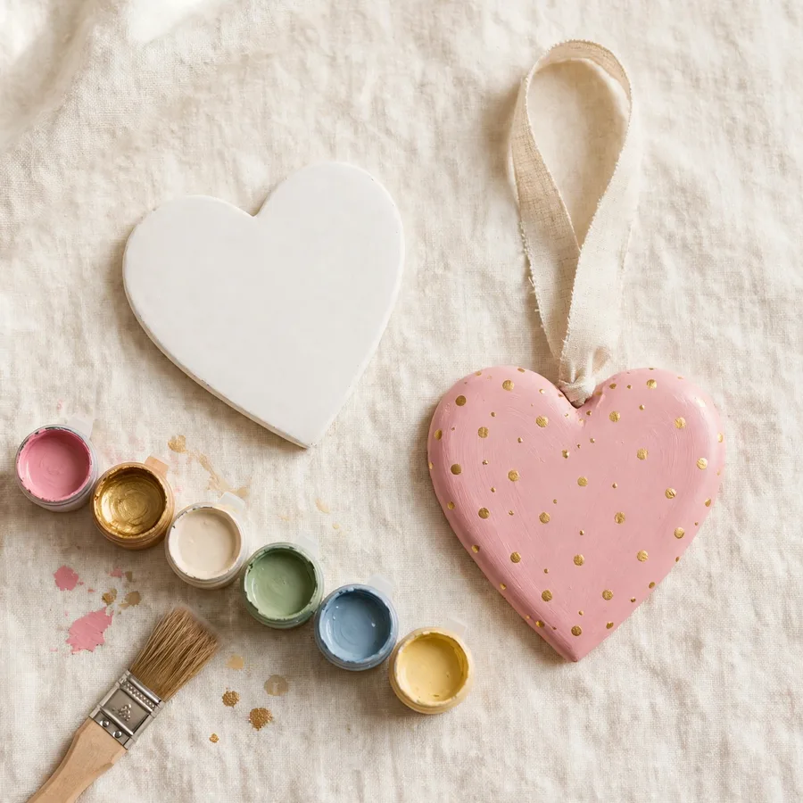 Heart Ornament Kit — paint-your-own kit, handmade in Surrey, BC Heart Ornament Kit — Jojopo, handmade in Surrey, BC