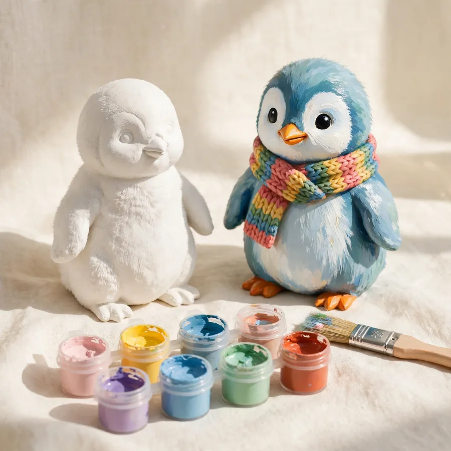 Penguin Chick Kit — paint-your-own kit, handmade in Surrey, BC Penguin Chick Kit — Jojopo, handmade in Surrey, BC