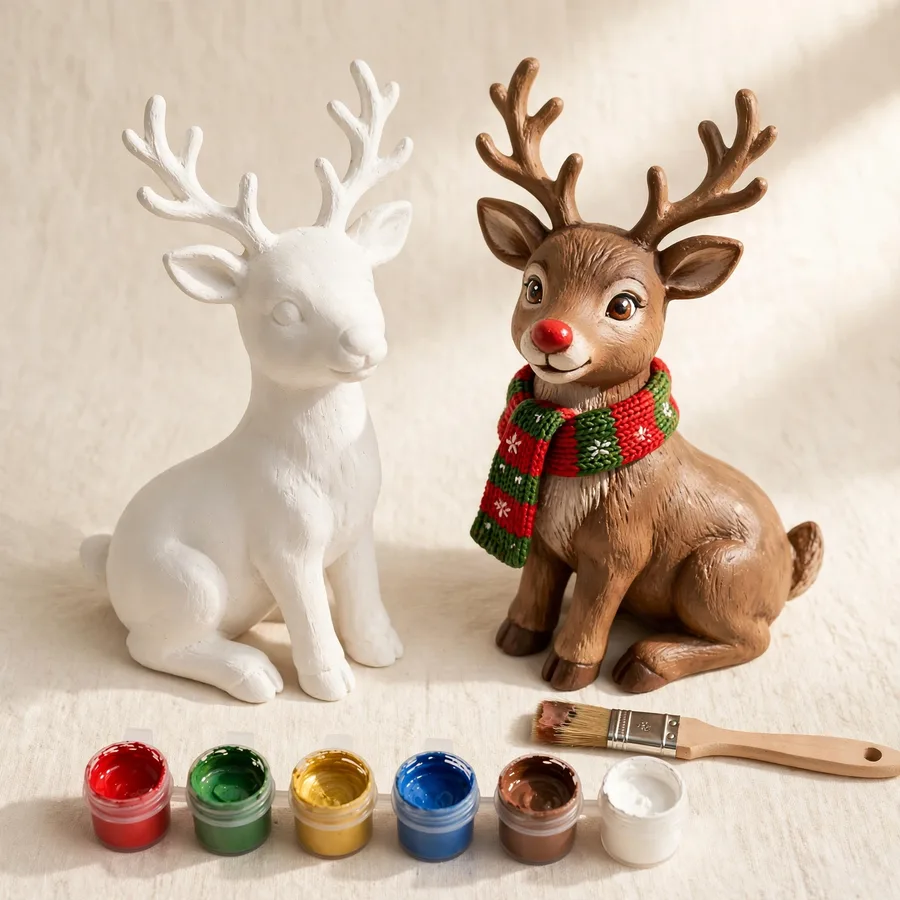 Reindeer Buddy Kit — paint-your-own kit, handmade in Surrey, BC Reindeer Buddy Kit — Jojopo, handmade in Surrey, BC