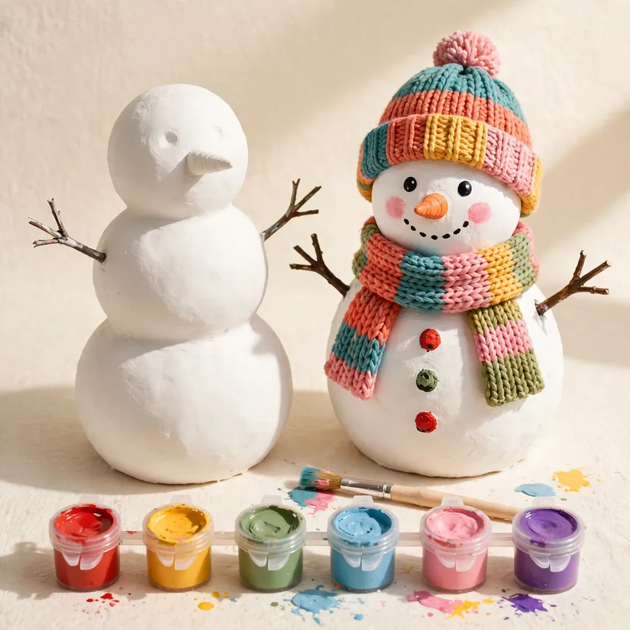 Snowman Pal Kit — paint-your-own kit, handmade in Surrey, BC Snowman Pal Kit — Jojopo, handmade in Surrey, BC